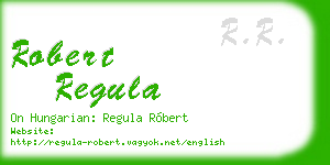 robert regula business card